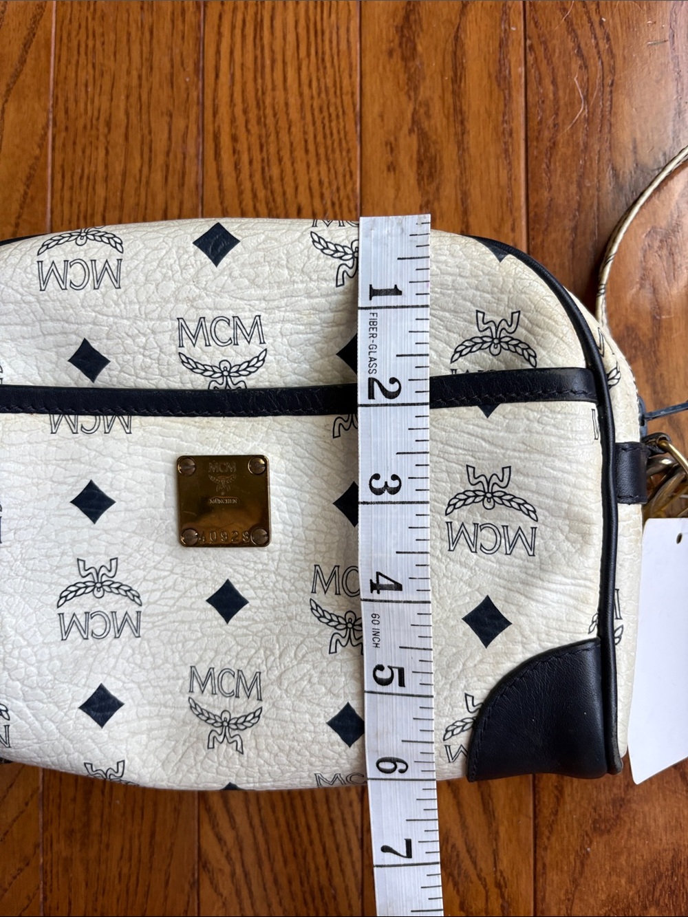 🔥RARE Vintage MCM Michael Cromer Era Golf Collection White Visetos Crossbody Bag - Picture 12 of 16